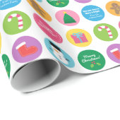 Kleurrijke en helderziende kerstcadeauverpakking cadeaupapier (Rol Hoek)