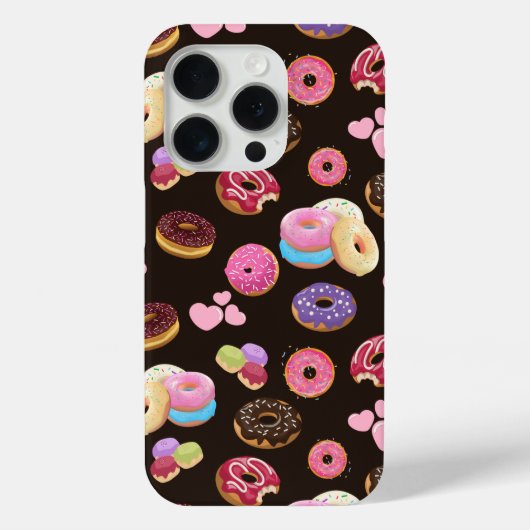 Kleurrijke en lekkere donuts en harten Case-Mate iPhone case (Achterkant)