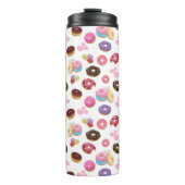 Kleurrijke en lekkere donuts en harten thermosbeker (Voorkant)