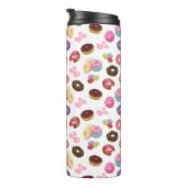 Kleurrijke en lekkere donuts en harten thermosbeker (Geroteerd rechts)