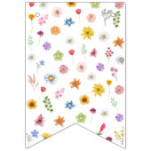 Kleurrijke en levendige Wildflower Bunting Flag Vlaggetjes (Eerste vlag)