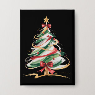 Kleurrijke en lichte kerstbomen Kerstvakantie Wint Button