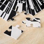 Kleurrijke en moderne abstractiecircuit toekomst legpuzzel (Zijkant)