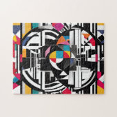 Kleurrijke en moderne spektakel van abstractie legpuzzel (Horizontaal)