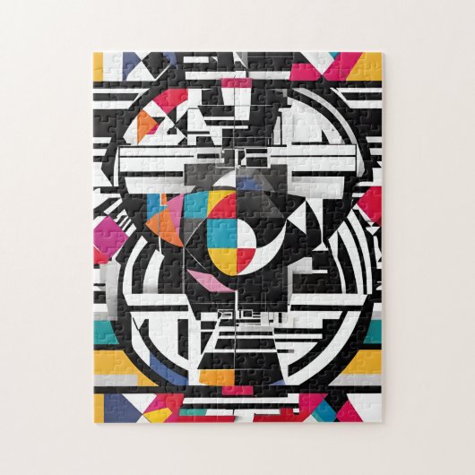 Kleurrijke en moderne spektakel van abstractie legpuzzel (Verticaal)