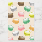 Kleurrijke en mooie macarons voedselcontainer etiket (Enkel label)