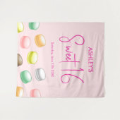 Kleurrijke en mooie macarons wandkleed (Voorkant (horizontaal))