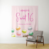 Kleurrijke en mooie macarons wandkleed (In situ)