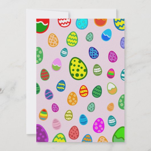 Kleurrijke en mooie paaseieren kaart (Achterkant)