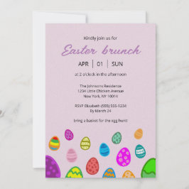 Kleurrijke en mooie paaseieren kaart