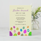 Kleurrijke en mooie paaseieren kaart (Staand voorkant)