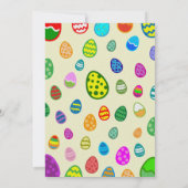 Kleurrijke en mooie paaseieren kaart (Achterkant)