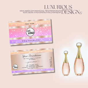 Kleurrijke en Pastel Regenboog Glitter Sterren toe Visitekaartje