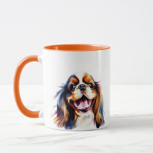 Kleurrijke en schattige Cavalier King Charles Span Mok (Links)