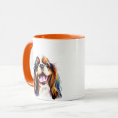 Kleurrijke en schattige Cavalier King Charles Span Mok (Voorkant links)