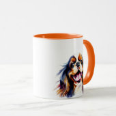Kleurrijke en schattige Cavalier King Charles Span Mok (Voorkant rechts)