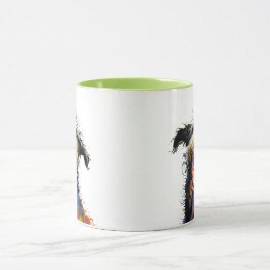 Kleurrijke en schattige Deerhoundkunst Mok (Midden)