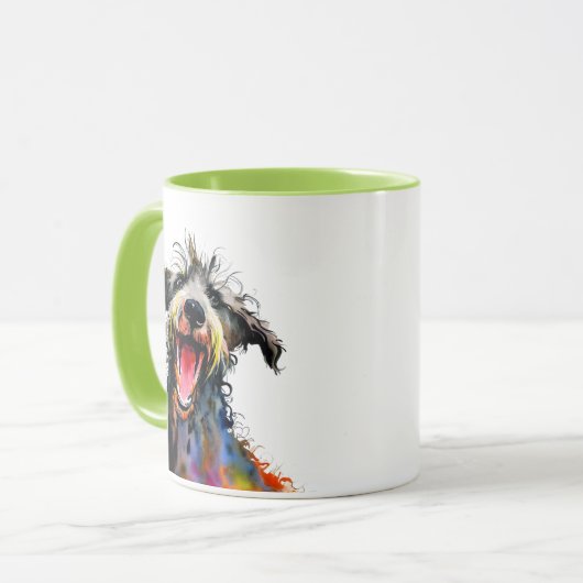 Kleurrijke en schattige Deerhoundkunst Mok (Voorkant links)