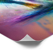 Kleurrijke Engelse Bulldog Paint Splatter Poster (Hoek)