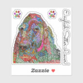 Kleurrijke Engelse Setter Lover Vinyl Stickers (Vel)
