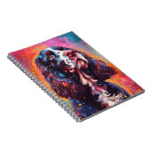 Kleurrijke Engelse Springer Spaniel Notitieboek (Rechterzijde)