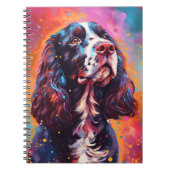 Kleurrijke Engelse Springer Spaniel Notitieboek (Voorkant)