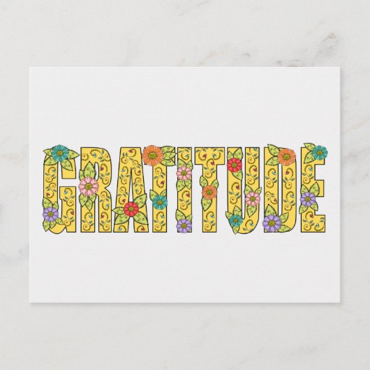 Kleurrijke Erkenning van Dankbaarheid Motiverende Briefkaart (Voorkant)