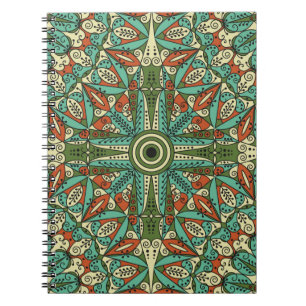 Kleurrijke etnische achtergrond. Arabesque vi Notitieboek
