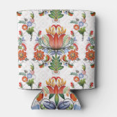 Kleurrijke etnische Petrykivka: Oekraïense bloemen Blikjeskoeler (Achterkant)