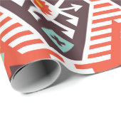 Kleurrijke etnische stammen naadloos patroon cadeaupapier (Rol Hoek)