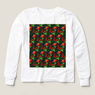 Kleurrijke Exotische Bloemen Bladeren Patroon