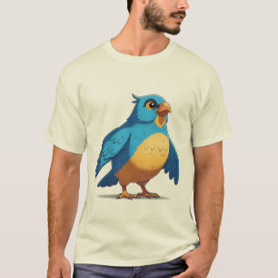 Kleurrijke Exotische Vogel Illustratie Geïsoleerd  T-shirt