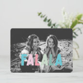 Kleurrijke FALALA kerst Kaart (Staand voorkant)