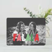 Kleurrijke FALALA kerst Kaart (Staand voorkant)