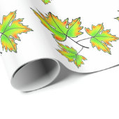 Kleurrijke Fall laat Maple Leaf Cadeaupapier (Rol Hoek)