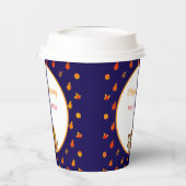 Kleurrijke Fall Leaves Pattern Thanksgiving Party Papieren Bekers (Links)