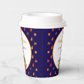 Kleurrijke Fall Leaves Pattern Thanksgiving Party Papieren Bekers (Rechts)