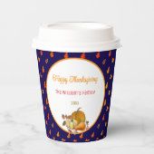 Kleurrijke Fall Leaves Pattern Thanksgiving Party Papieren Bekers (Voorkant)