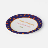 Kleurrijke Fall Leaves Pattern Thanksgiving Party Papieren Bordje (Gekanteld)