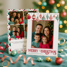 Kleurrijke Familie 5 Foto Vrolijk Kerstmis