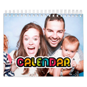 Kleurrijke familie fotokalender 2025 kalender