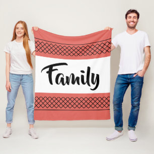 Kleurrijke familie koraal fleece deken