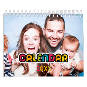 Kleurrijke familiefoto kalender 2024