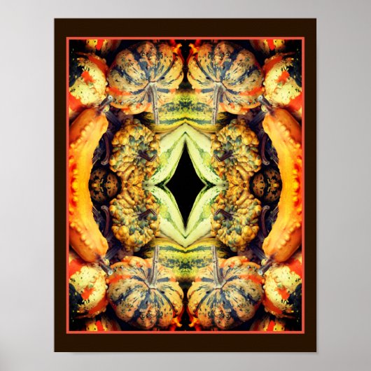 Kleurrijke Fancy bronnen Sluit Abstract af Poster (Voorkant)