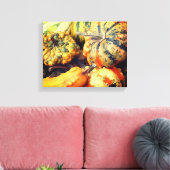 Kleurrijke Fancy bronnen sluiten op Canvas Afdruk (Insitu (Woonkamer))