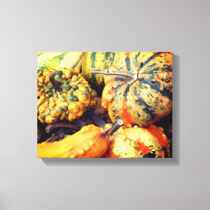 Kleurrijke Fancy bronnen sluiten op Canvas Afdruk