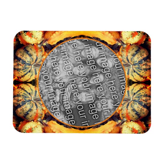 Kleurrijke Fancy kalebassen Lijst Creëer Uw eigen  Magneet (Horizontaal)