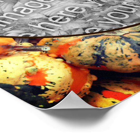 Kleurrijke Fancy kalebassen Lijst Creëer Uw eigen  Poster (Hoek)