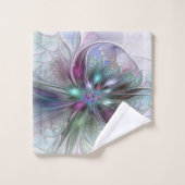 Kleurrijke Fantasie Abstracte Moderne Fractale Blo Bad Handdoek (Wasdoekje)