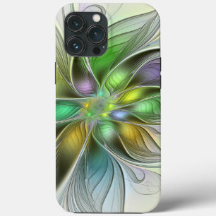 Kleurrijke Fantasie Bloem Modern Abstract Fractal iPhone 13 Pro Max Hoesje